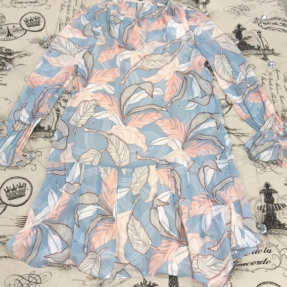 💥 Reiss Dara Leaf Print Dress - Picture 6 of 11